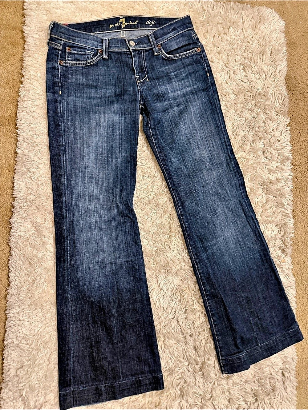 7 for all man kind Boot Cut Jeans in Blue Waist 26 inseam 27